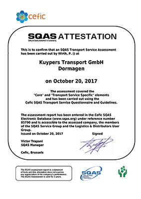 SQAS Zertifikat